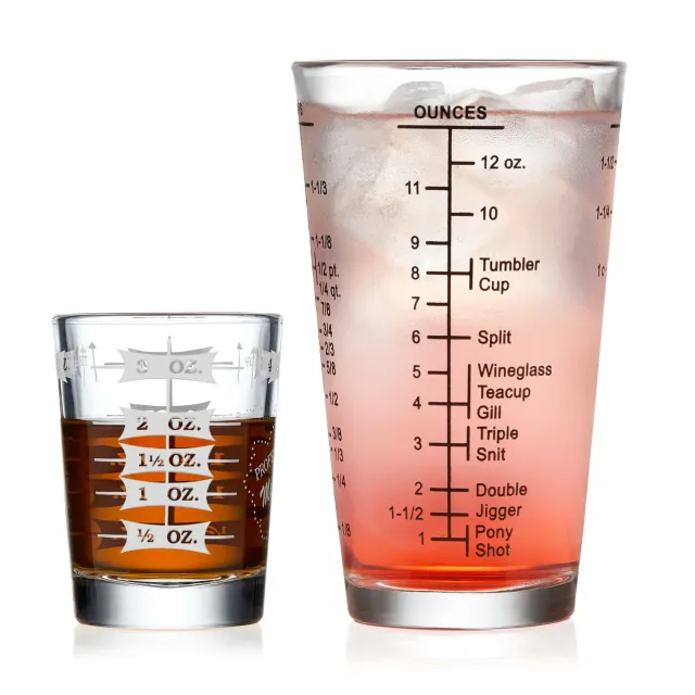 Libbey Mixologist Essentials måleglas 2 stk 473 ml + 118 ml