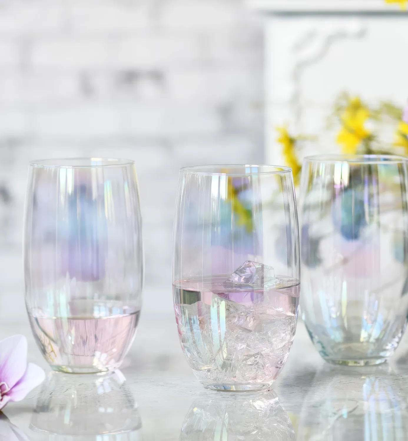 Krosno Rainbow glas 510 ml iriserende perlemor
