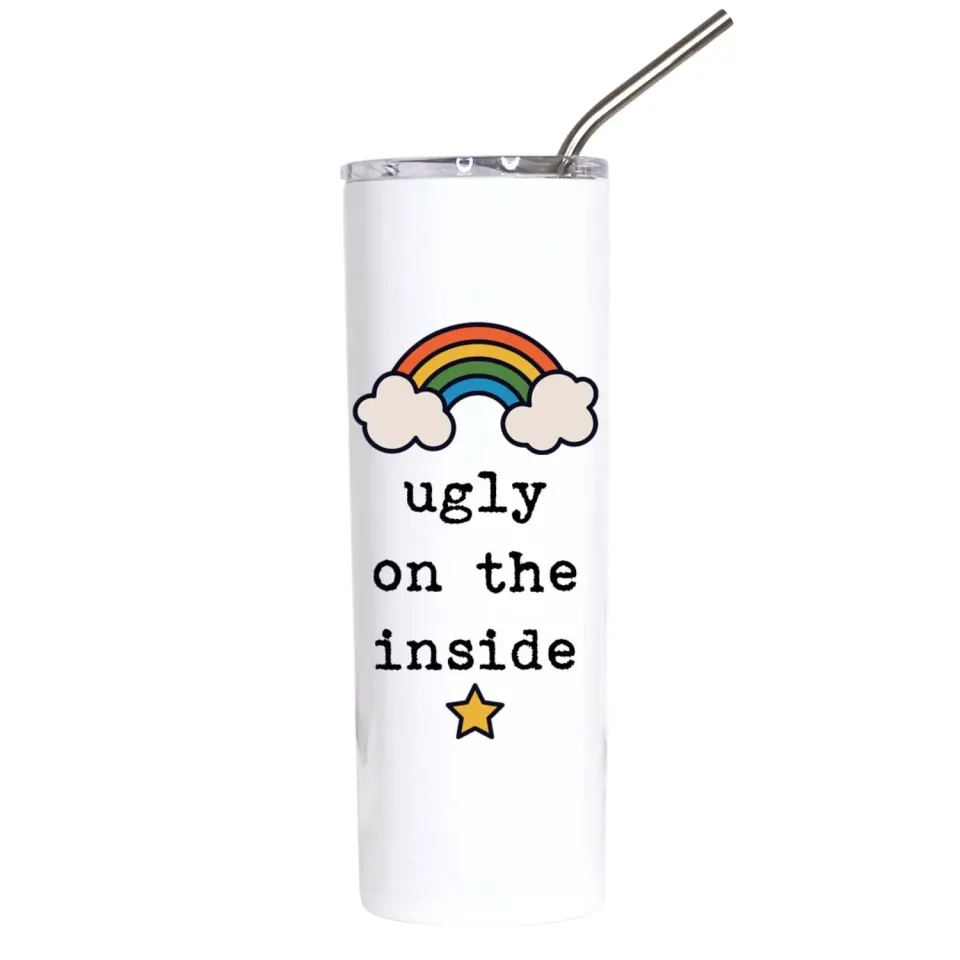 Mugsby Ugly Inside tumbler 591 ml regnbue
