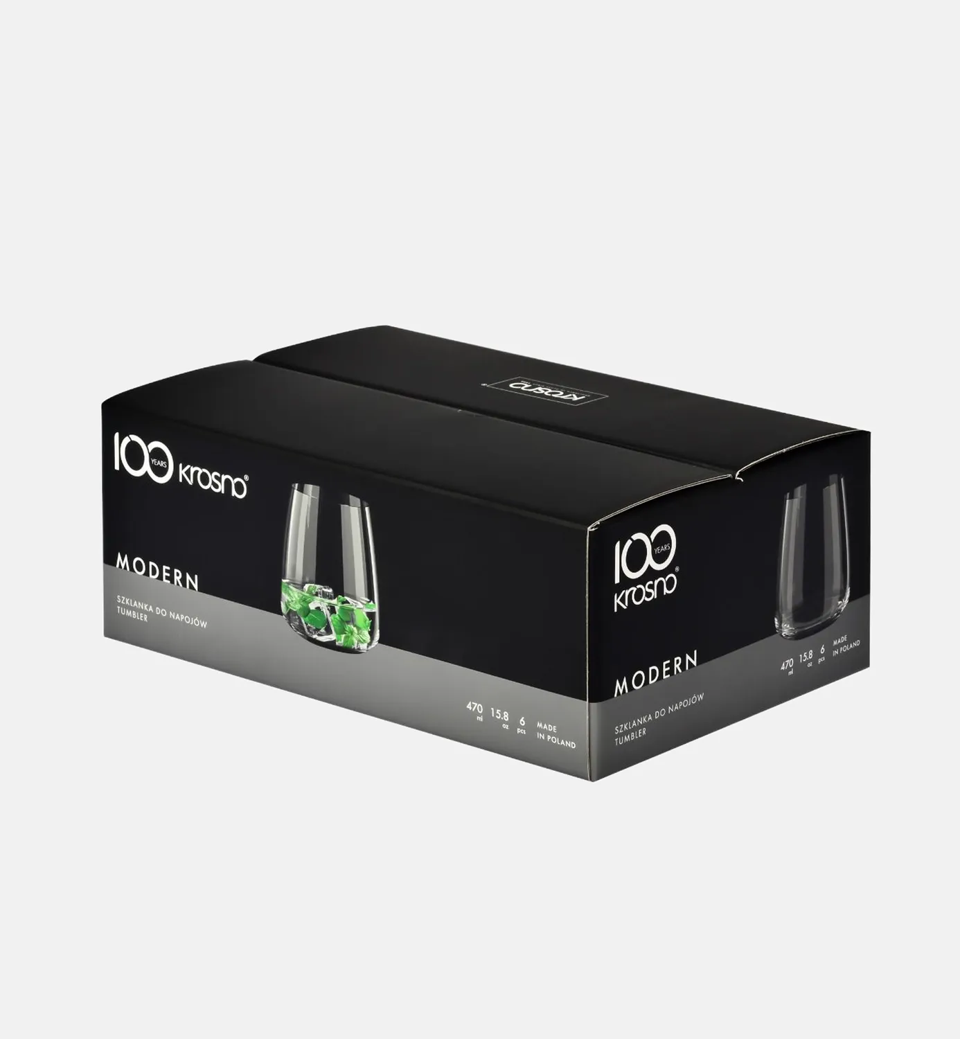 Krosno tumbler glas klar 470 ml store drikke