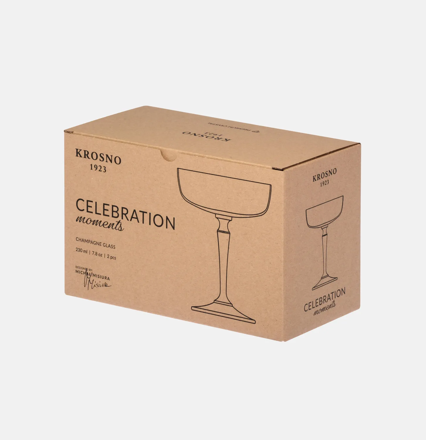 Krosno Celebration champagneglas safir 230 ml