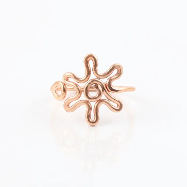El'Cobre Design 32 kobberring spiral justerbar