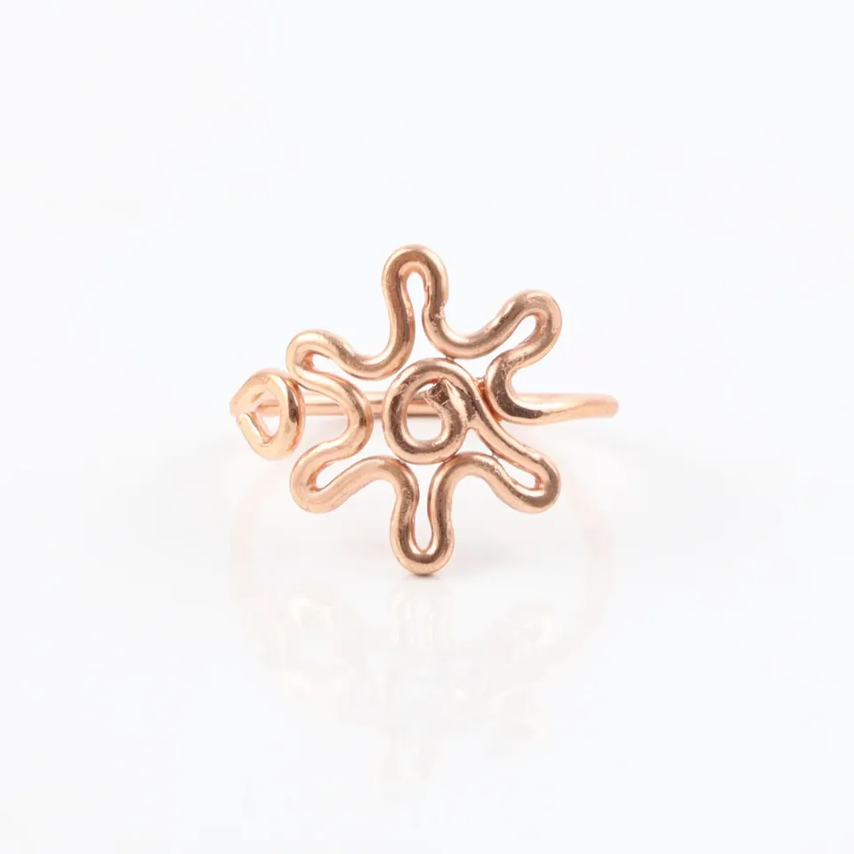 El'Cobre Design 32 kobberring spiral justerbar