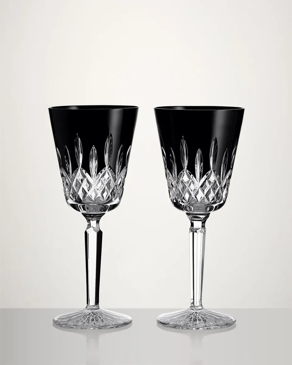 Waterford Lismore Black Medium Goblet vinglas 2 stk sort