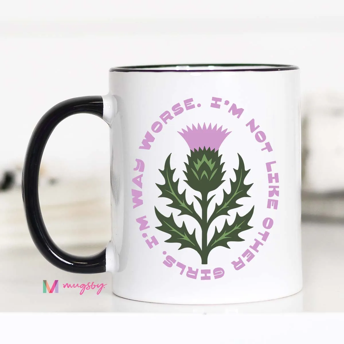 Mugsby Not Like Other Girls krus 325 ml hvid