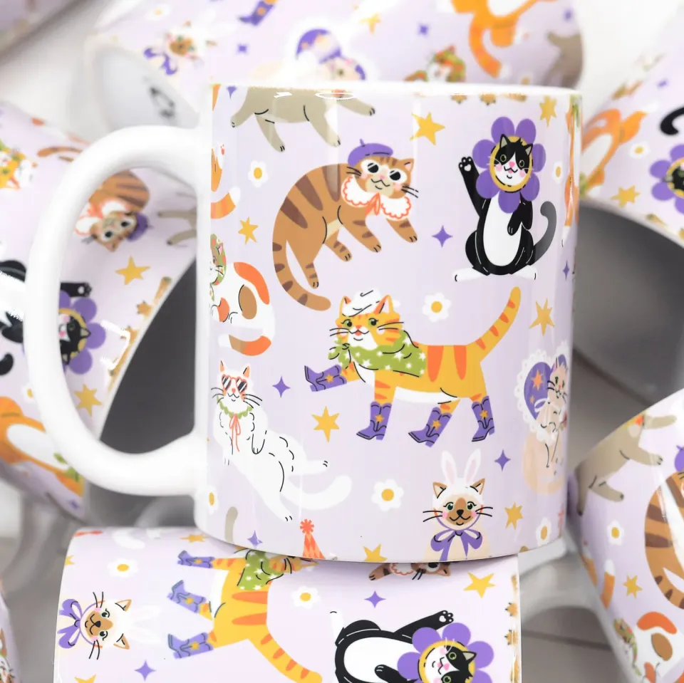 Mugsby Cool Cats krus 325 ml med katte