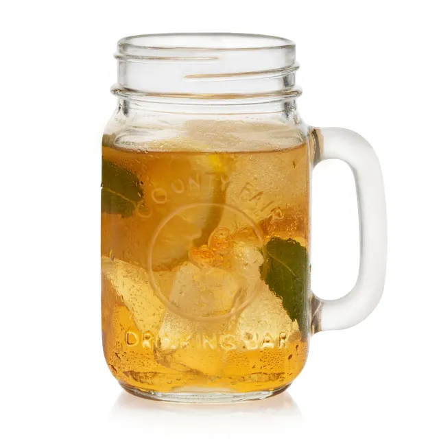 Libbey County Fair drikkeglas med hank 12 stk 488 ml klart glas