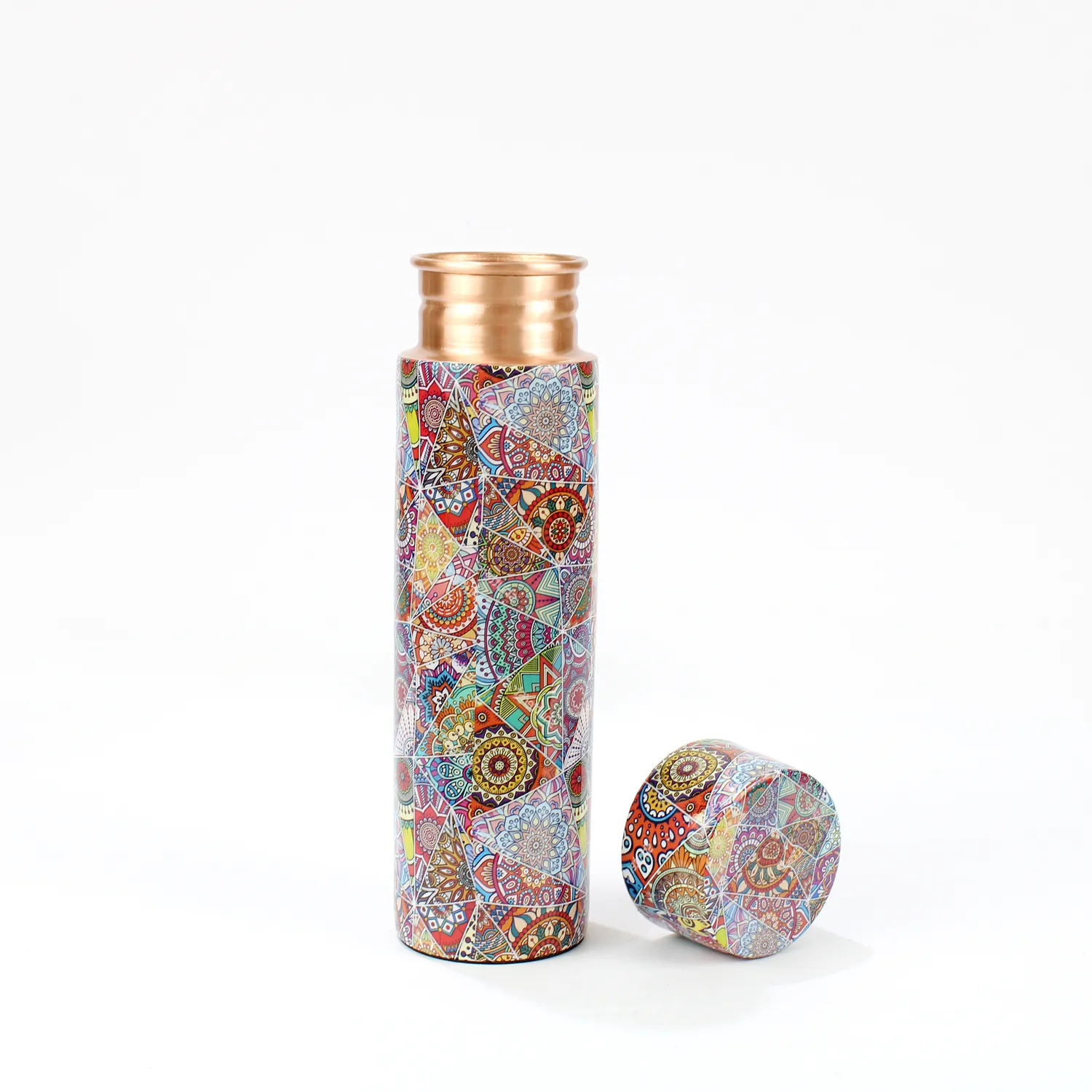 El'Cobre Mandala kobberflaske 500 ml print