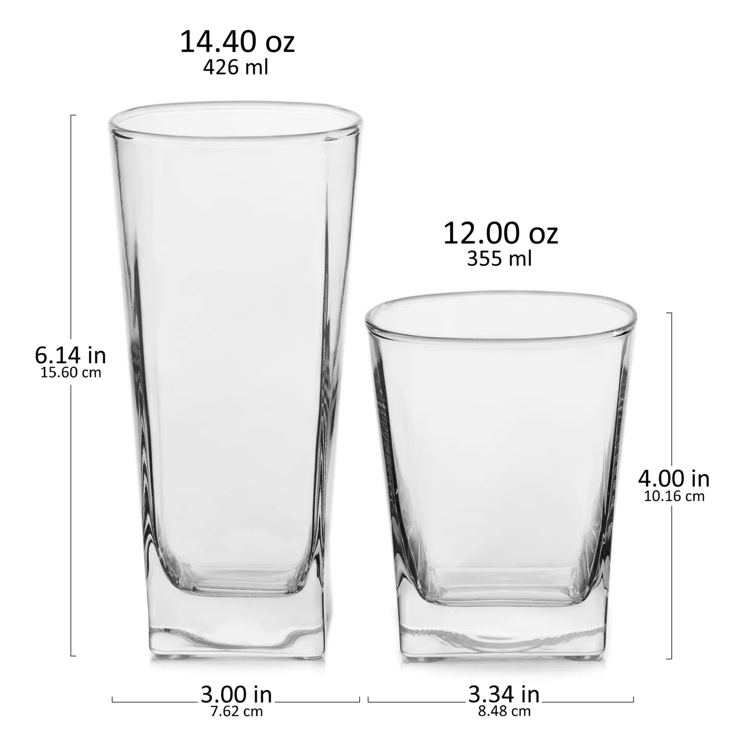 Libbey City glassæt 16 stk tumbler og rocks klart