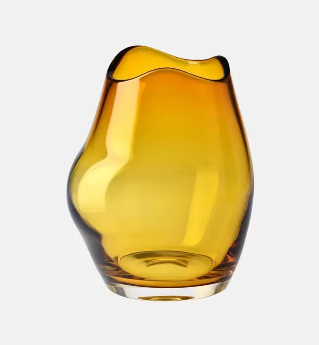 Krosno Organic vase 28 cm ravfarvet