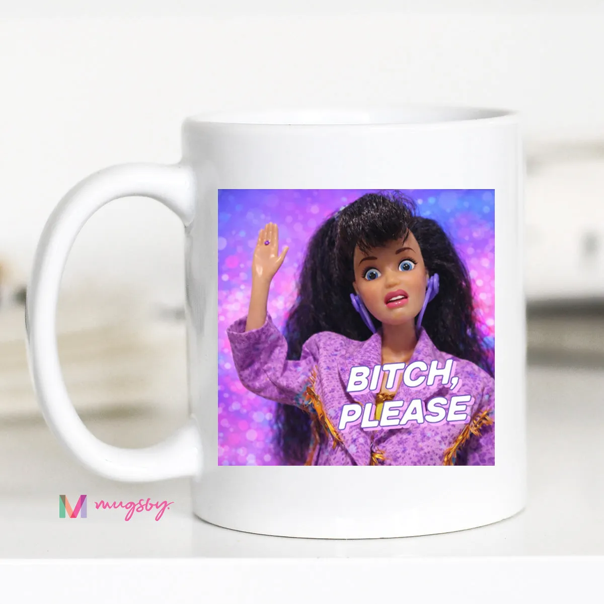 Mugsby Bitch Please krus 325 ml hvid sjov