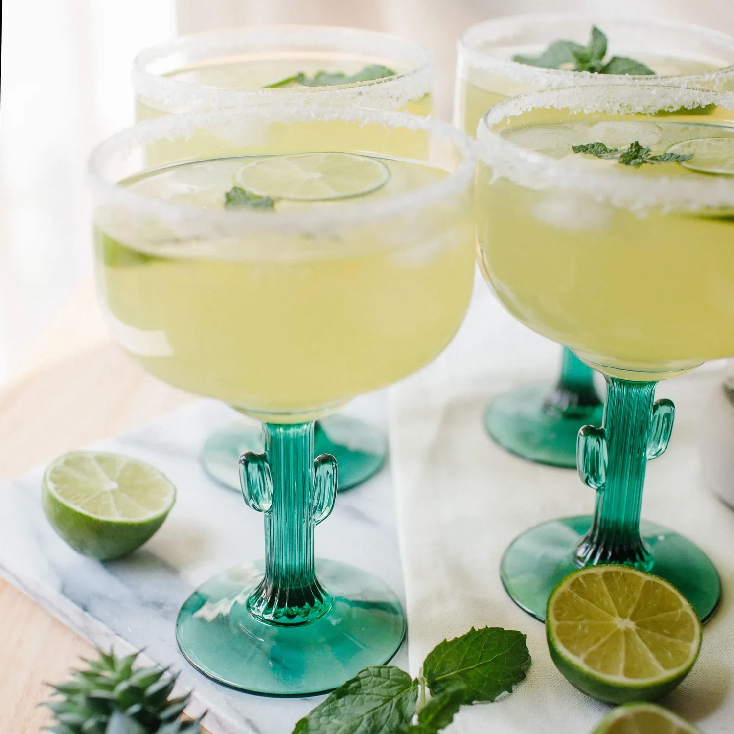 Libbey Cactus margaritaglas 4 stk grøn