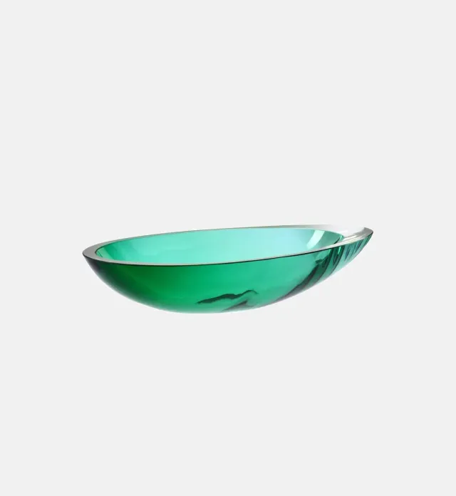Krosno Lupina serveringsskål 32 cm smaragd krystal