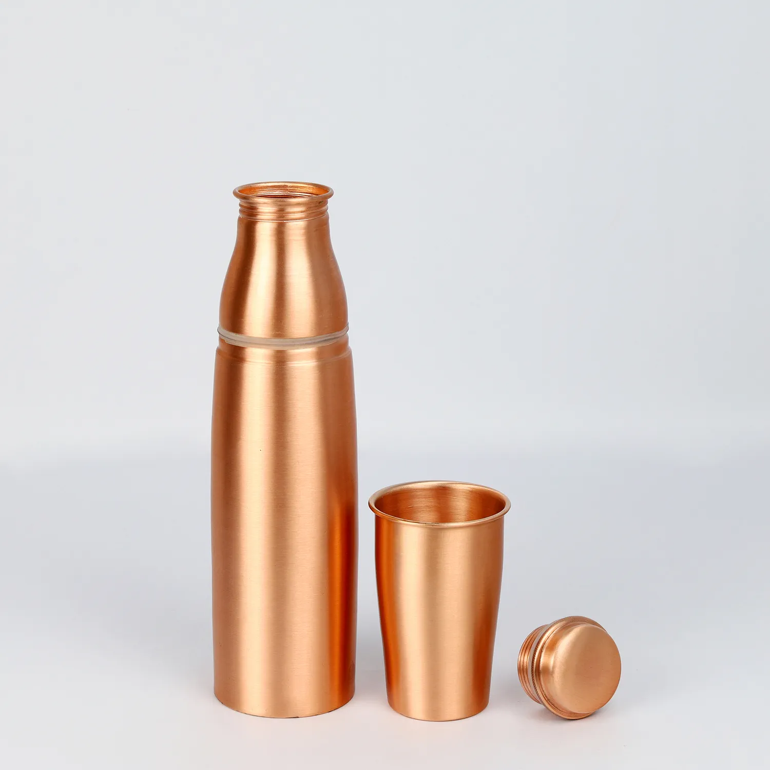 El'Cobre Elegant kobberflaske 1L med glas kobber