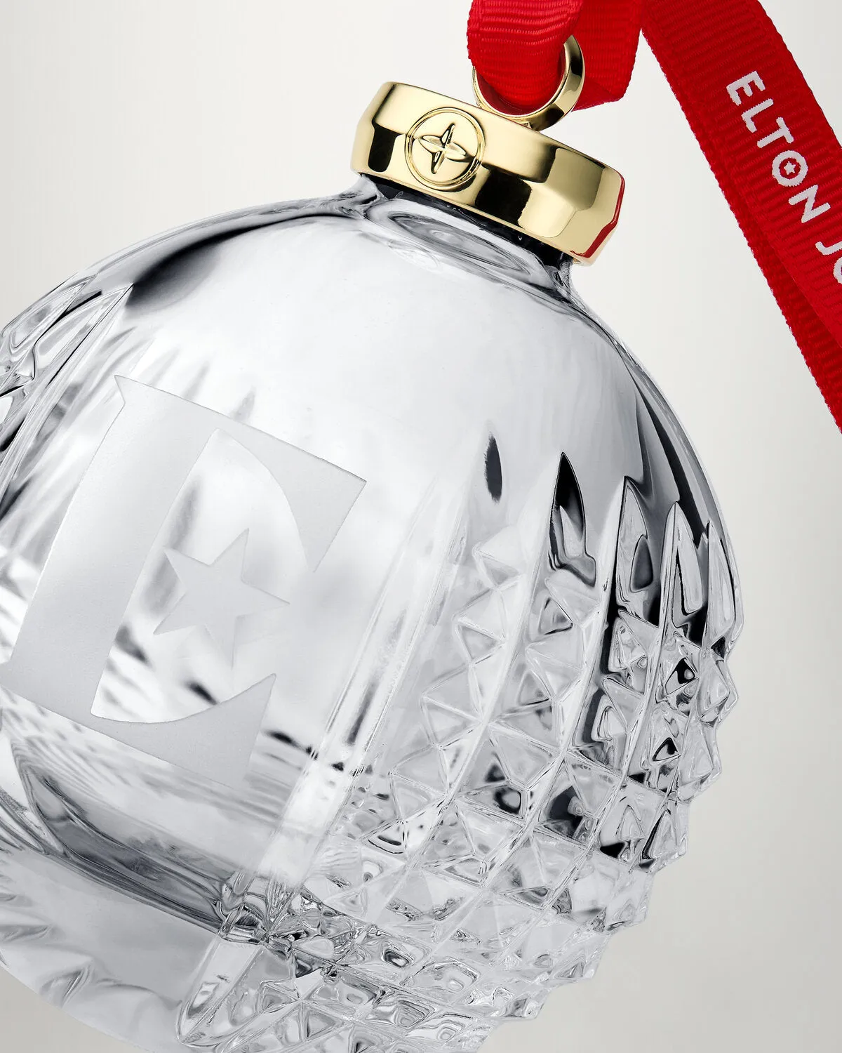 Waterford Elton John E julekugle krystal guld