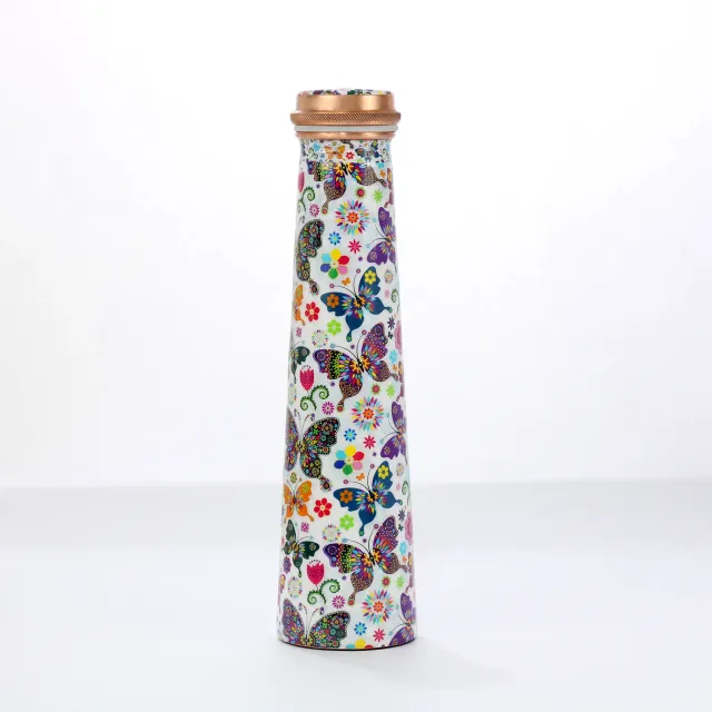 El'Cobre Tower kobberflaske 850ml Floral Butterflies