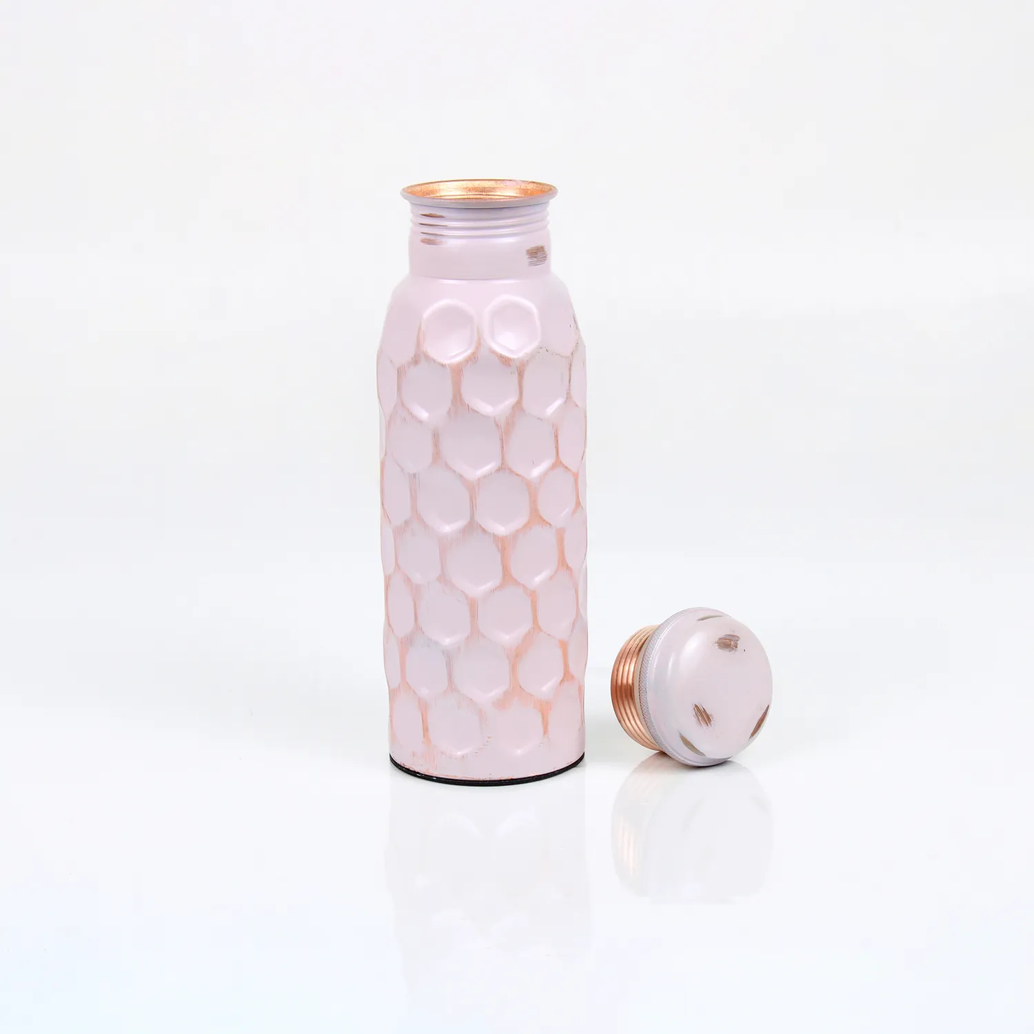 El'Cobre Premium Antique Light Pink Diamond Hammered kobberflaske 700 ml