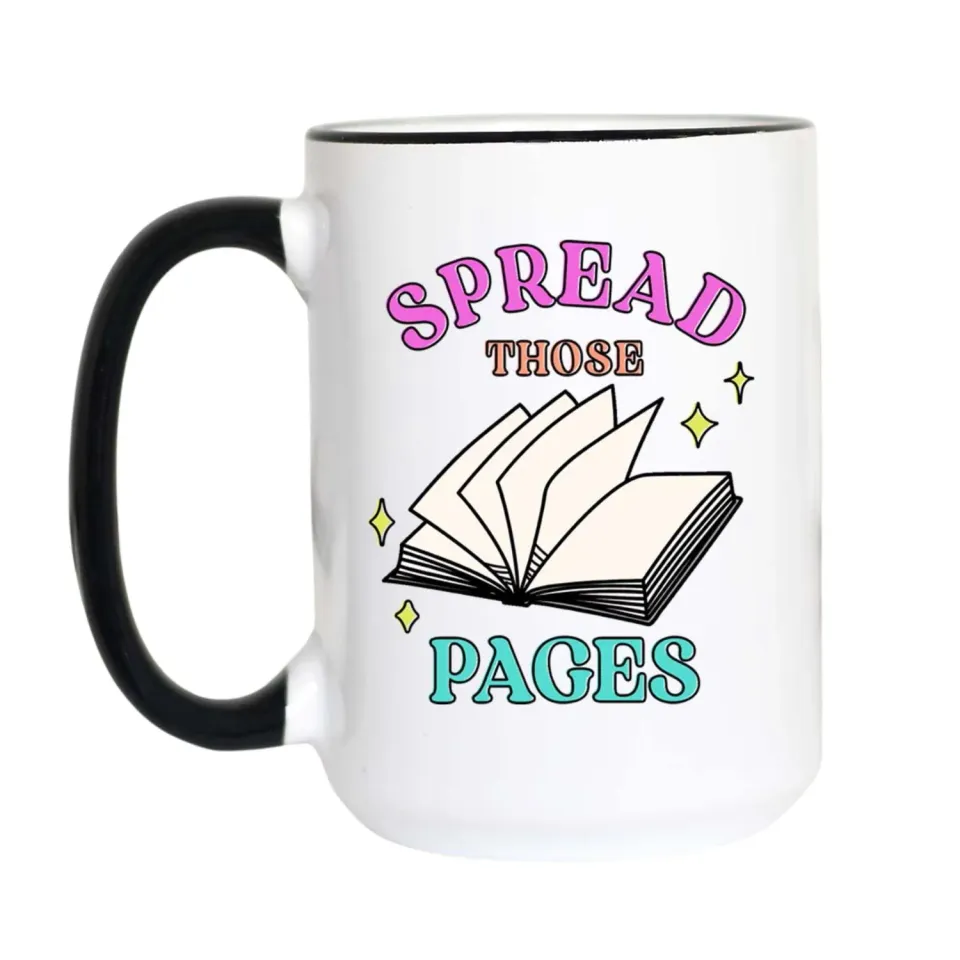 Mugsby Spread Those Pages kop 11 oz hvid til læsning