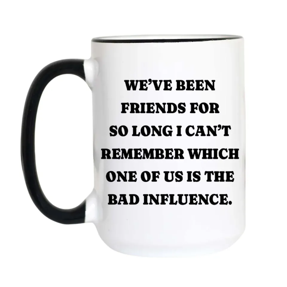Mugsby Bad Influence kop hvid keramik 325 ml sjov