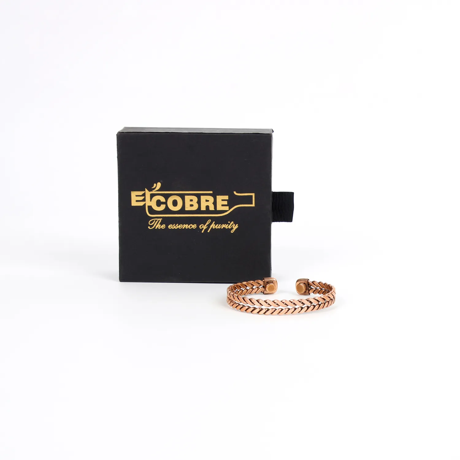 El'Cobre Design 31 kobberarmbånd let gaveæske