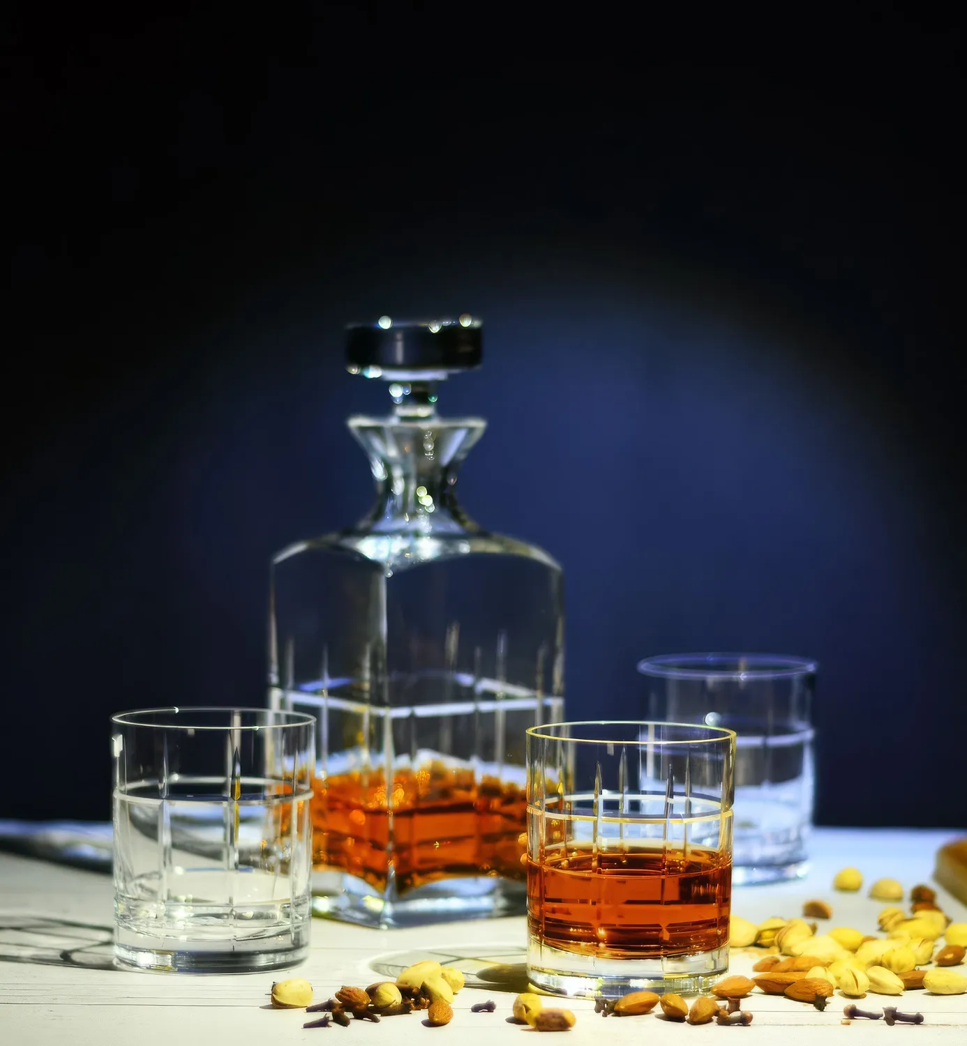 Krosno Noble whiskysæt 7 dele karaffel + 6 glas