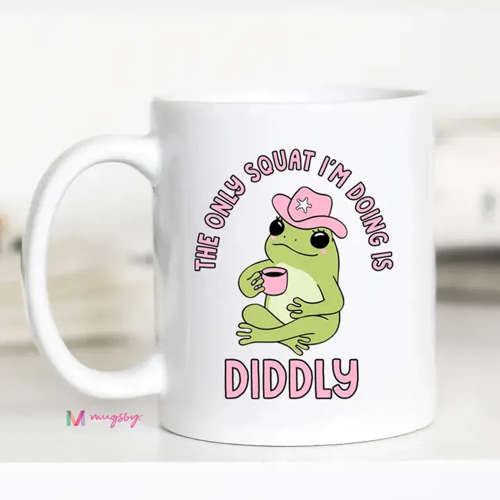 Mugsby Diddly Squat Frog krus 325 ml hvid frø