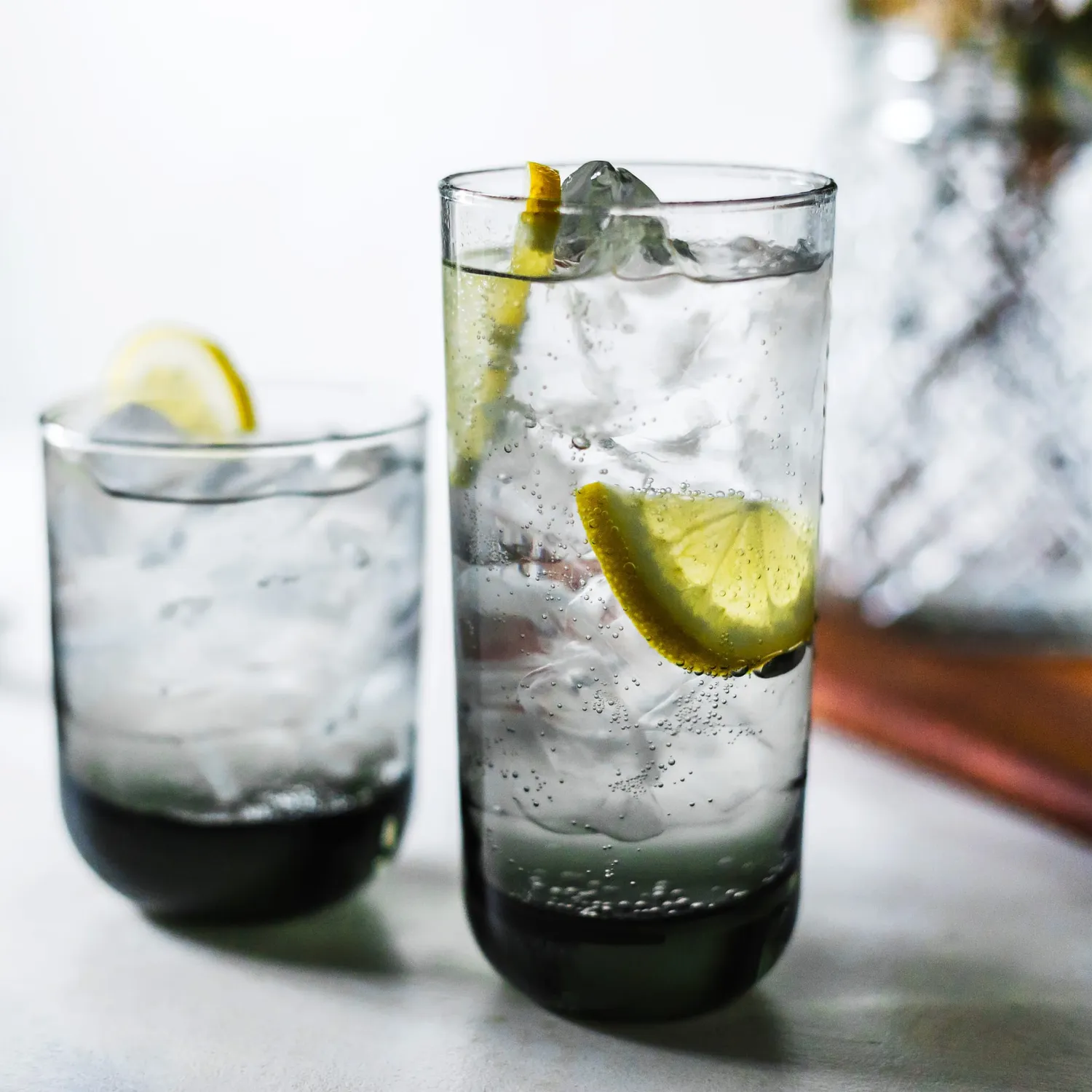 Libbey Polaris drikkeglas 16 stk røgfarvet glas
