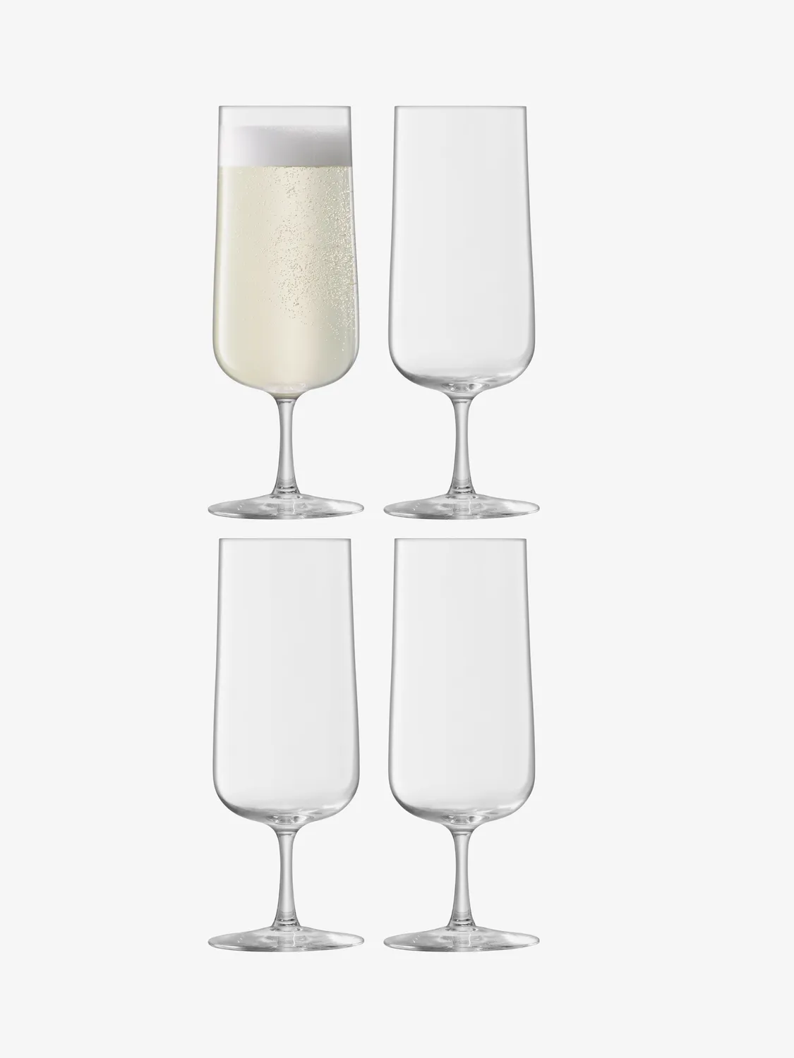 LSA Arc champagneglas 4 stk klart krystalglas