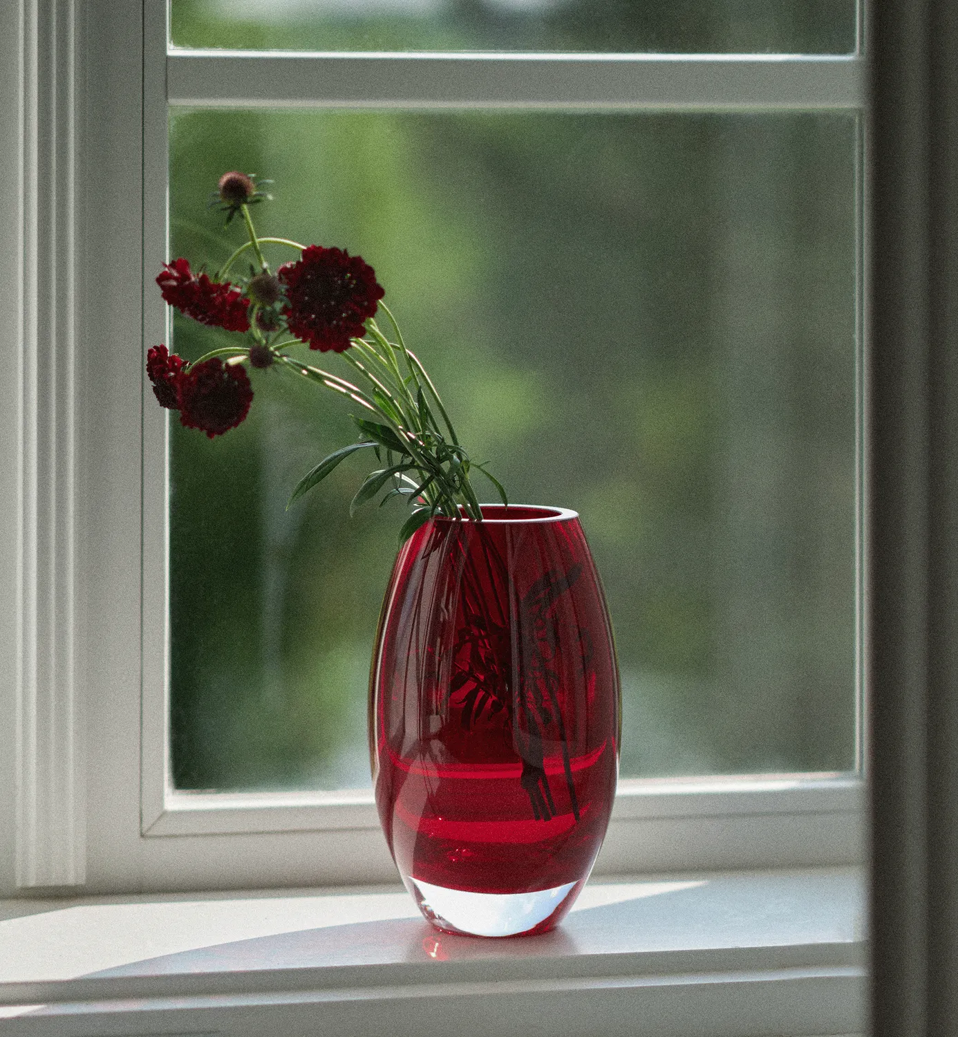 Krosno Heritage Bullet vase 23,5 cm rubin