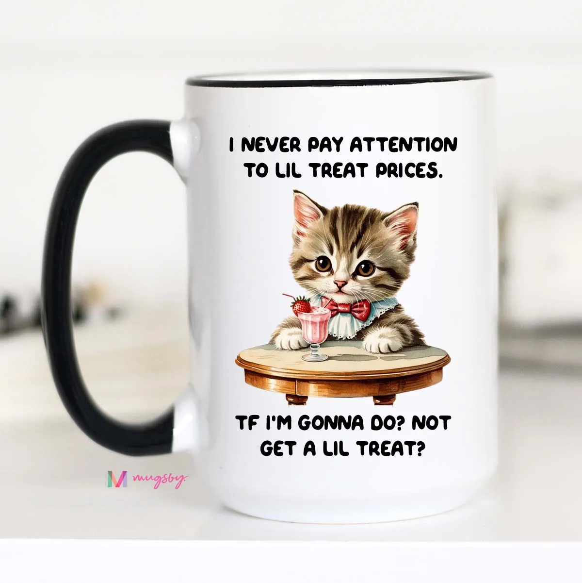 Mugsby Lil Treat Prices krus hvid 325 ml keramik