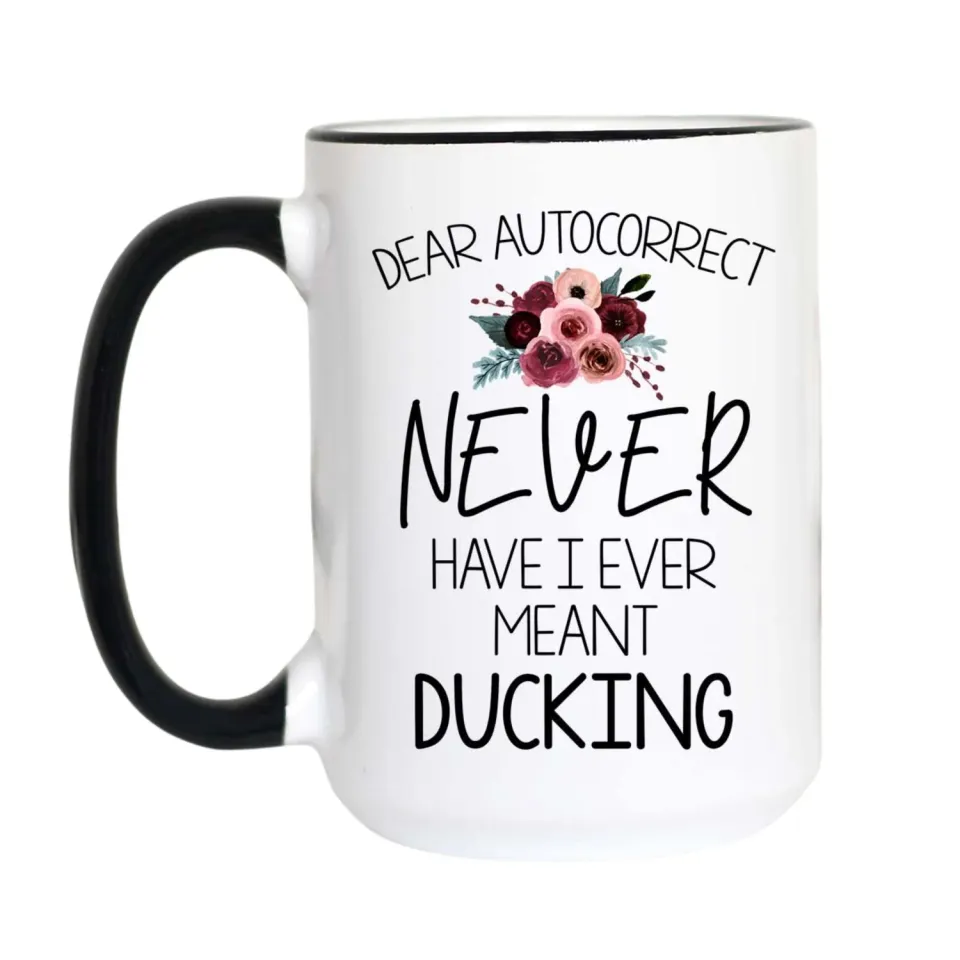 Mugsby Dear Autocorrect krus hvid 325 ml sjov tekst
