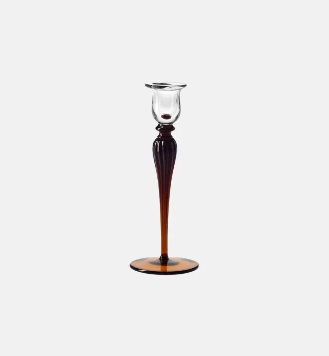Krosno Heritage lysestage rav 25 cm krystalglas