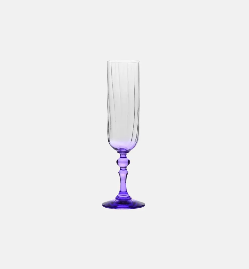 Krosno Ombré champagneglas 200 ml lilla riflet