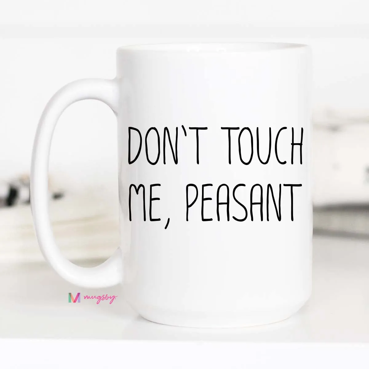 Mugsby Don’t Touch Me Peasant kop hvid 325 ml