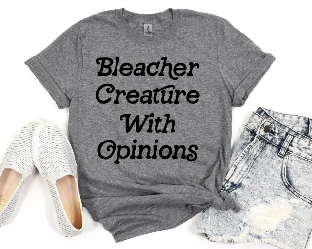 Mugsby Bleacher Creature With Opinions T-shirt