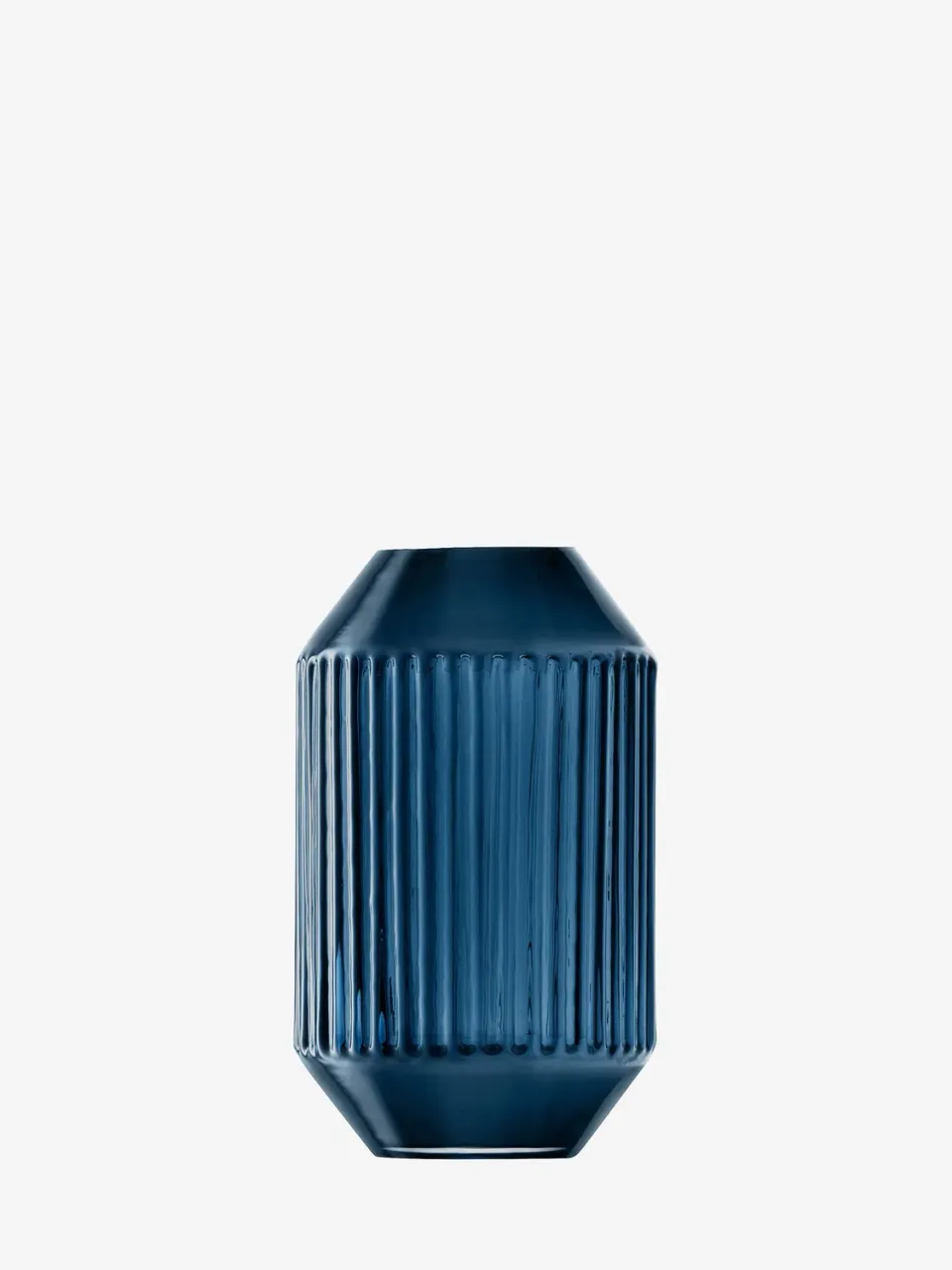 LSA Rotunda vase safirblå glas lille
