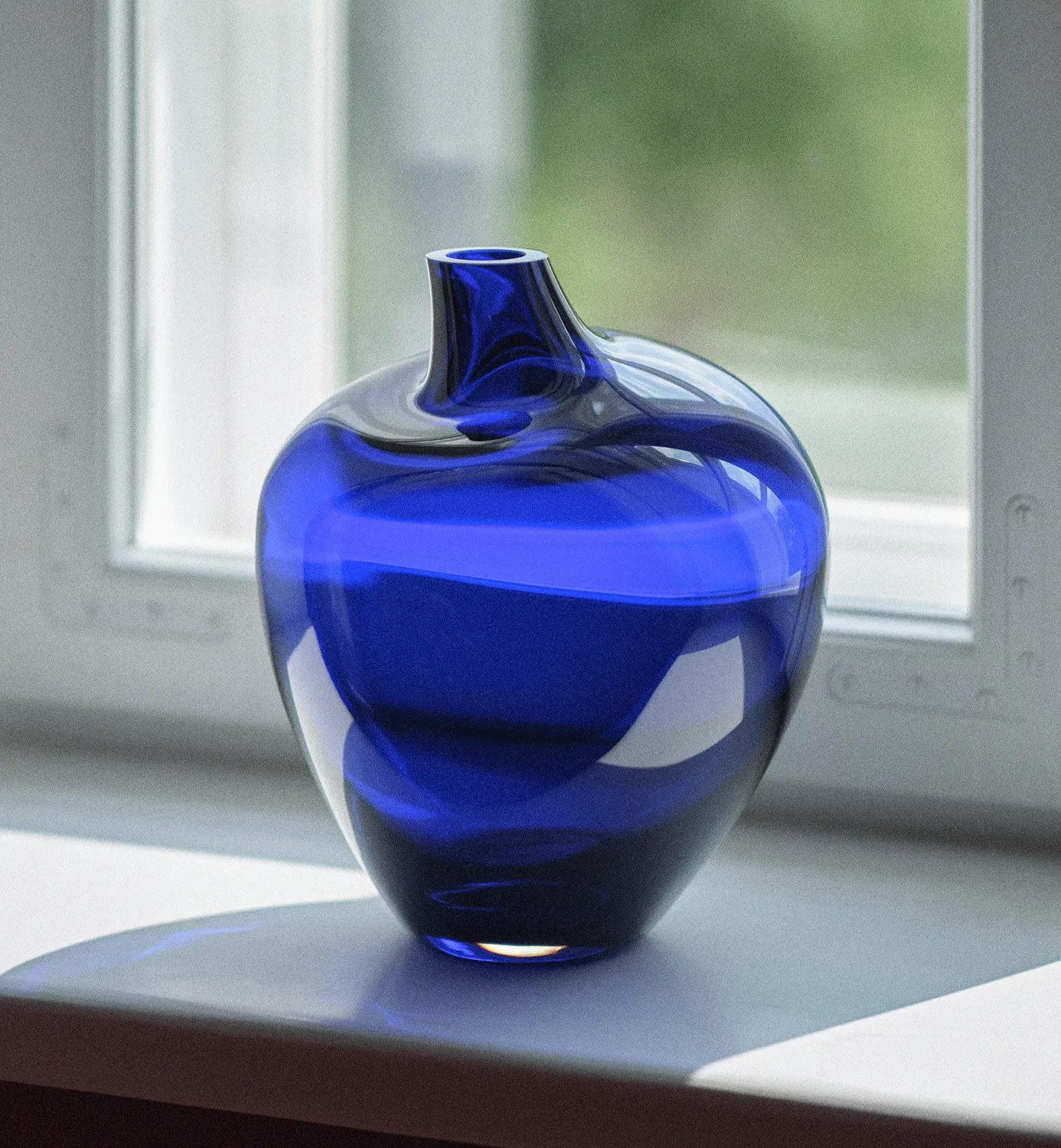 Krosno Pebble 2017 vase 30 cm kobolt