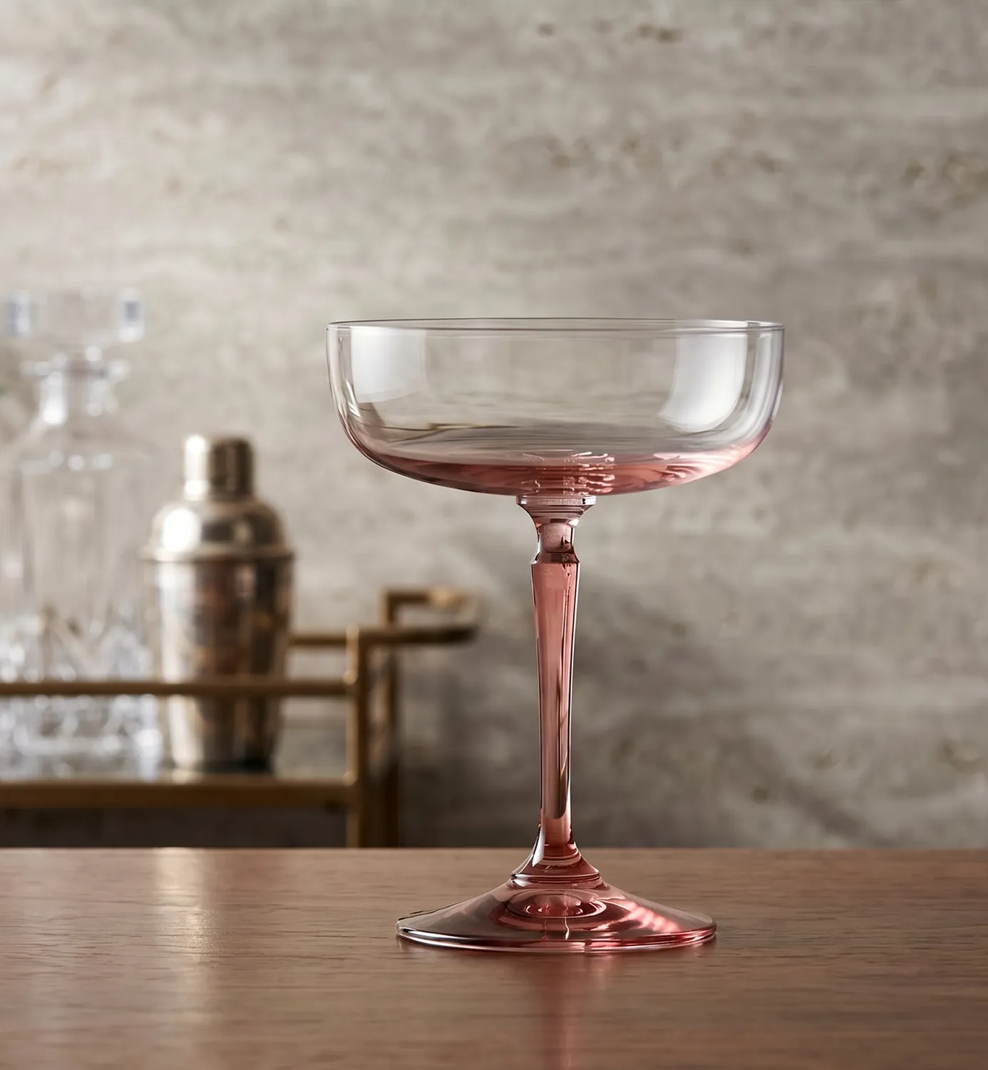 Krosno Celebration Moments champagneglas 230 ml lyserød stilk