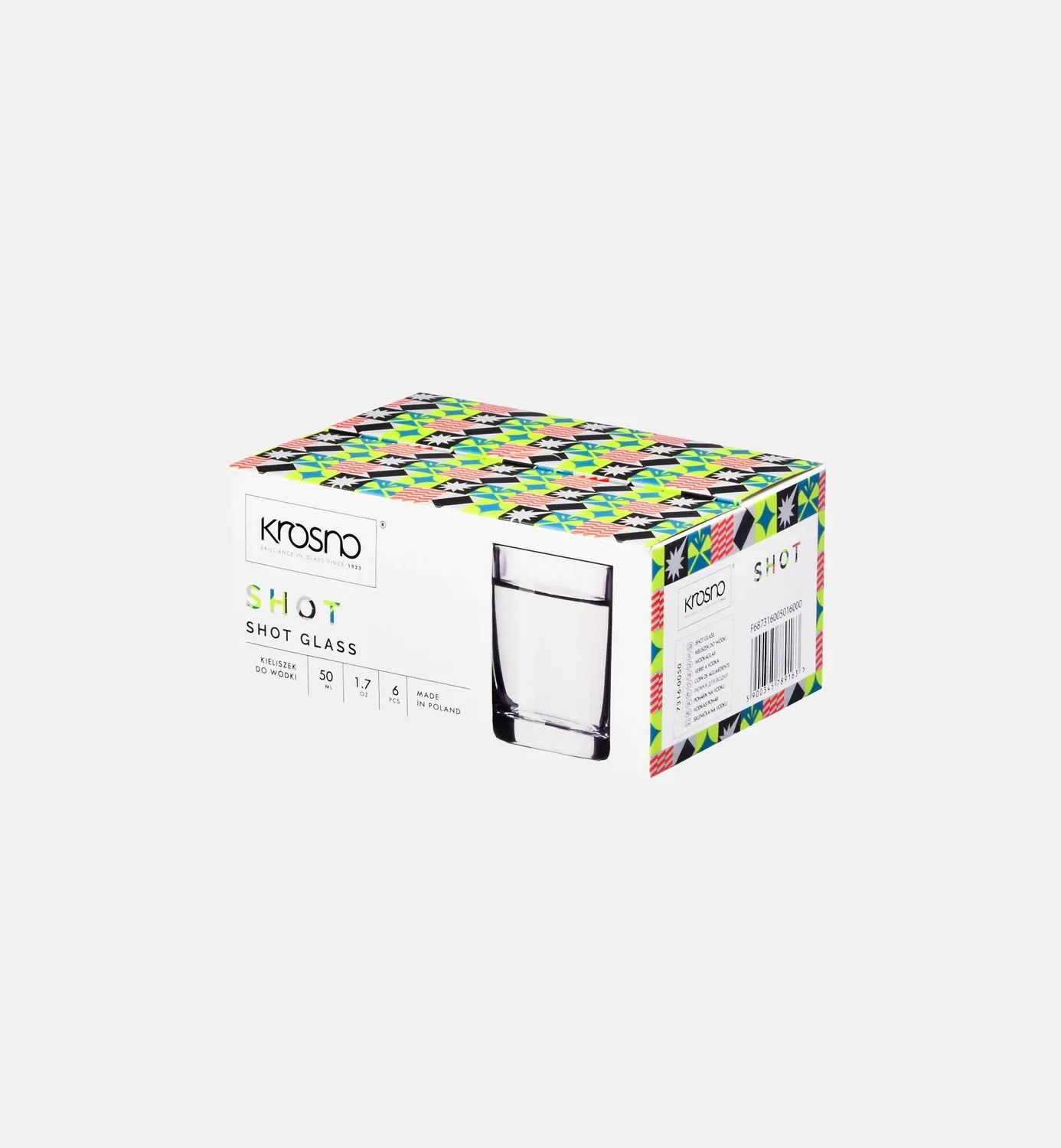 Krosno vodka shotglas 50 ml klar krystal