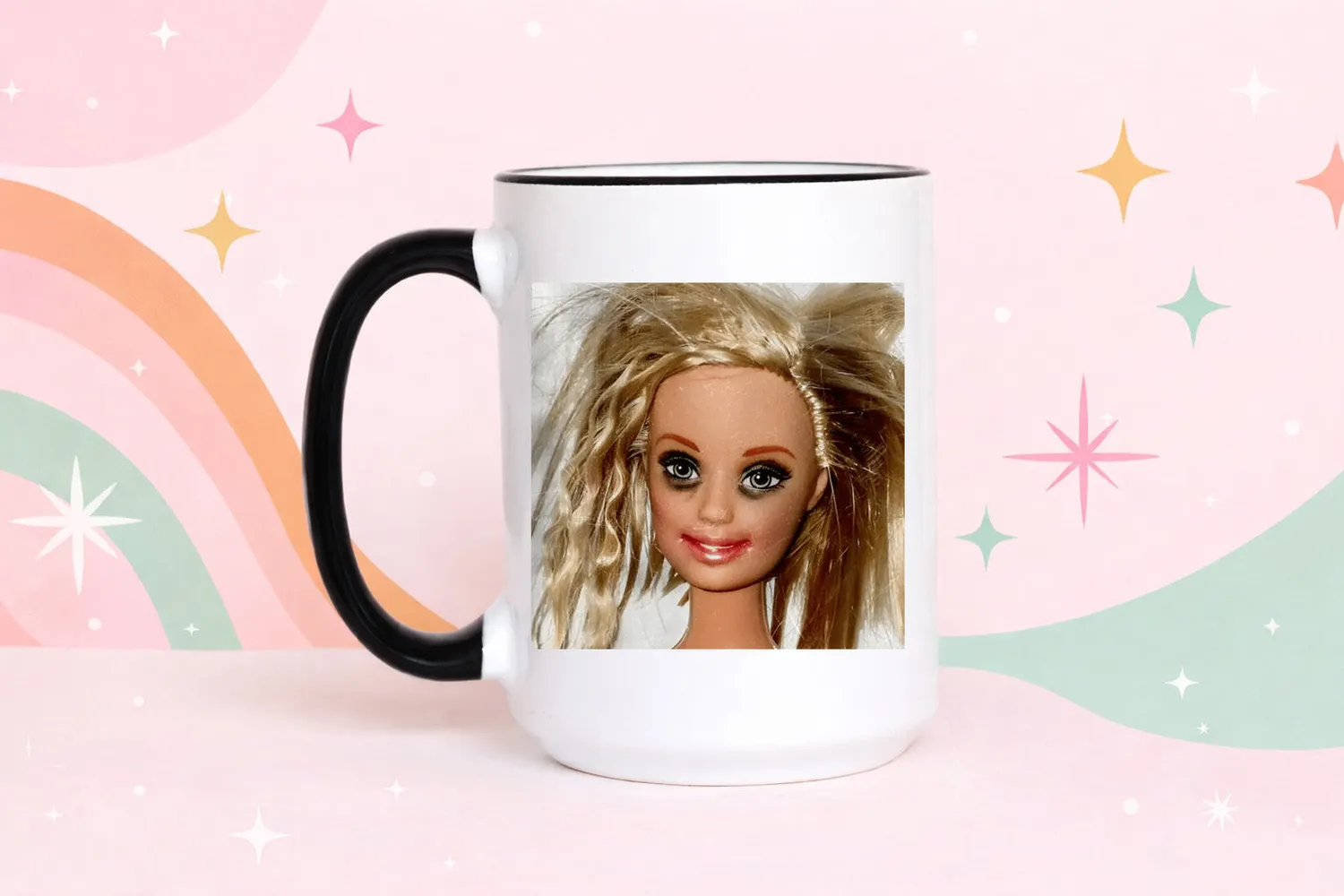 Mugsby Messy Hair Doll krus 325 ml hvidt