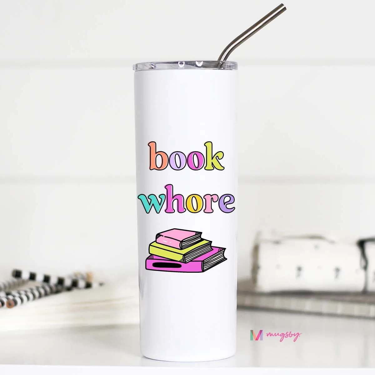 Mugsby Book Whore termokop 591 ml til bogelsker