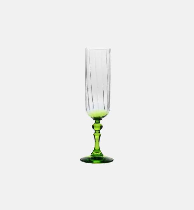 Krosno Ombré Bubble champagneglas 200 ml grøn