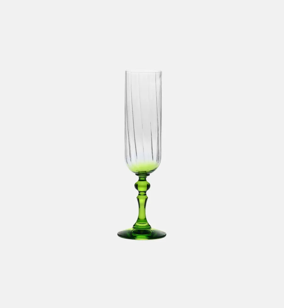 Krosno Ombré Bubble champagneglas 200 ml grøn