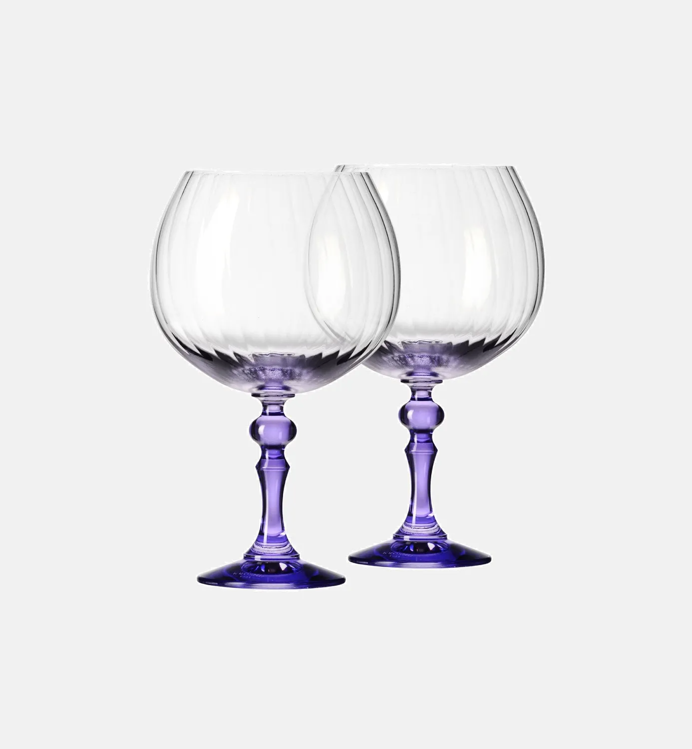 Krosno Ombré ginglas lilla stilk 660 ml krystal