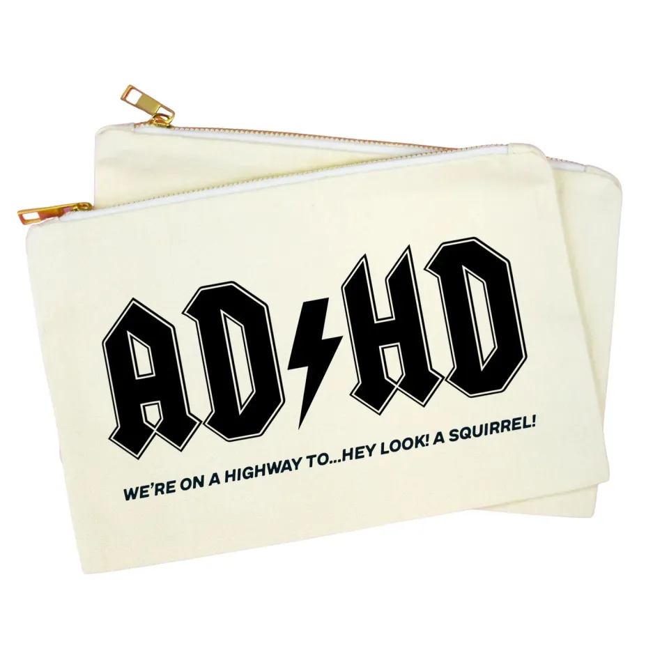 Mugsby ADHD Highway Squirrel makeup taske bomuld sjov