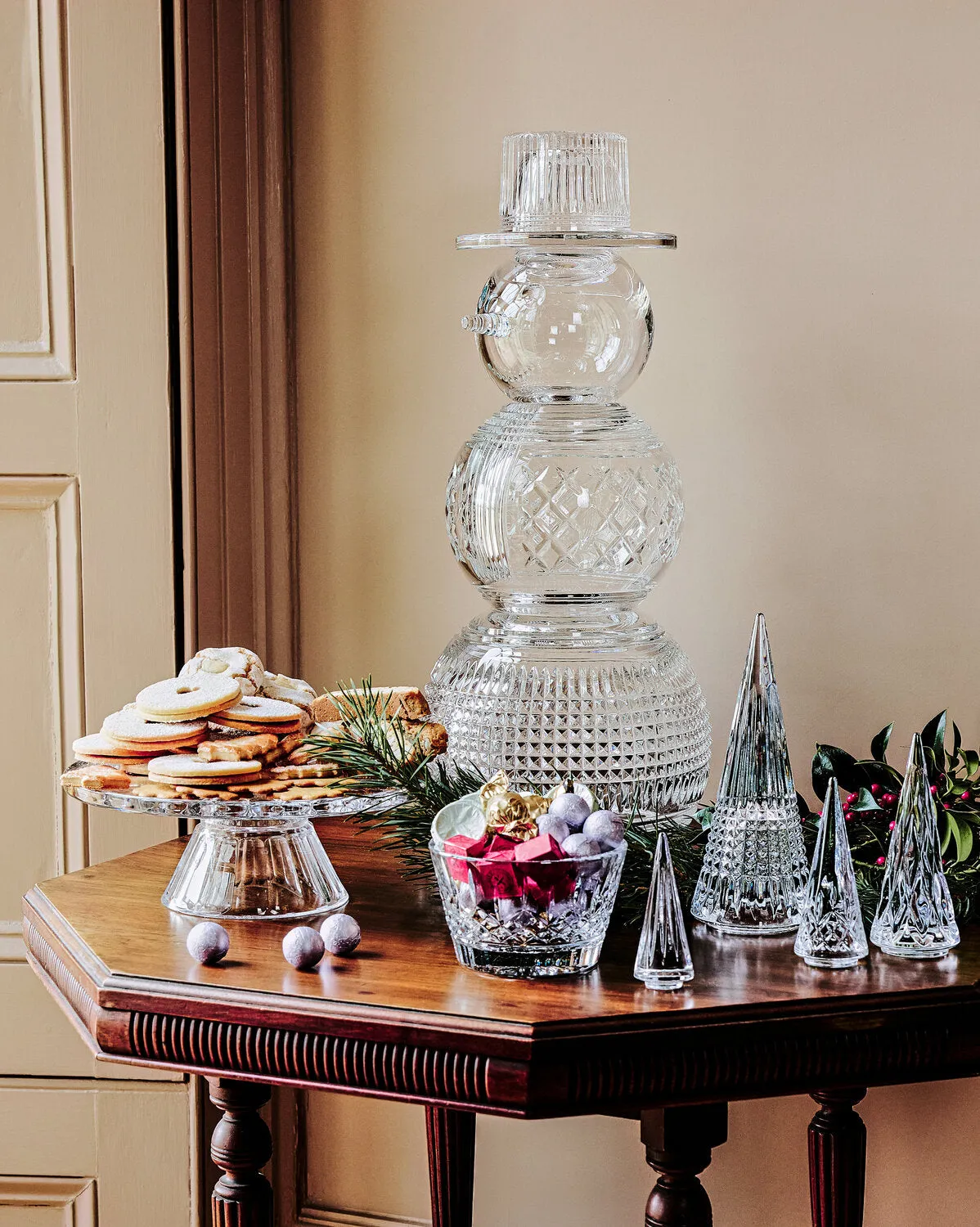 Waterford Lismore Diamond juletræ stort krystal