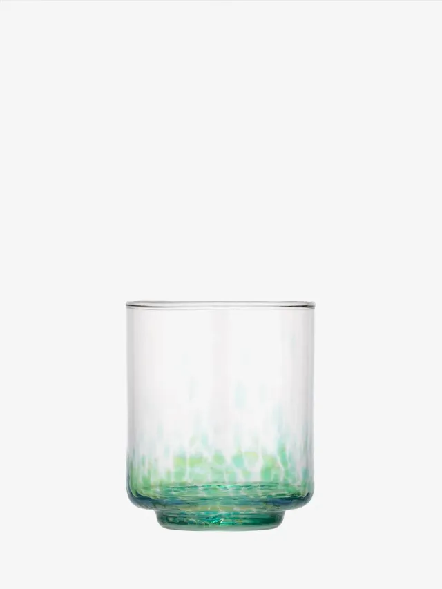 LSA Sea Glass tumbler 2 stk genbrugsglas spættet