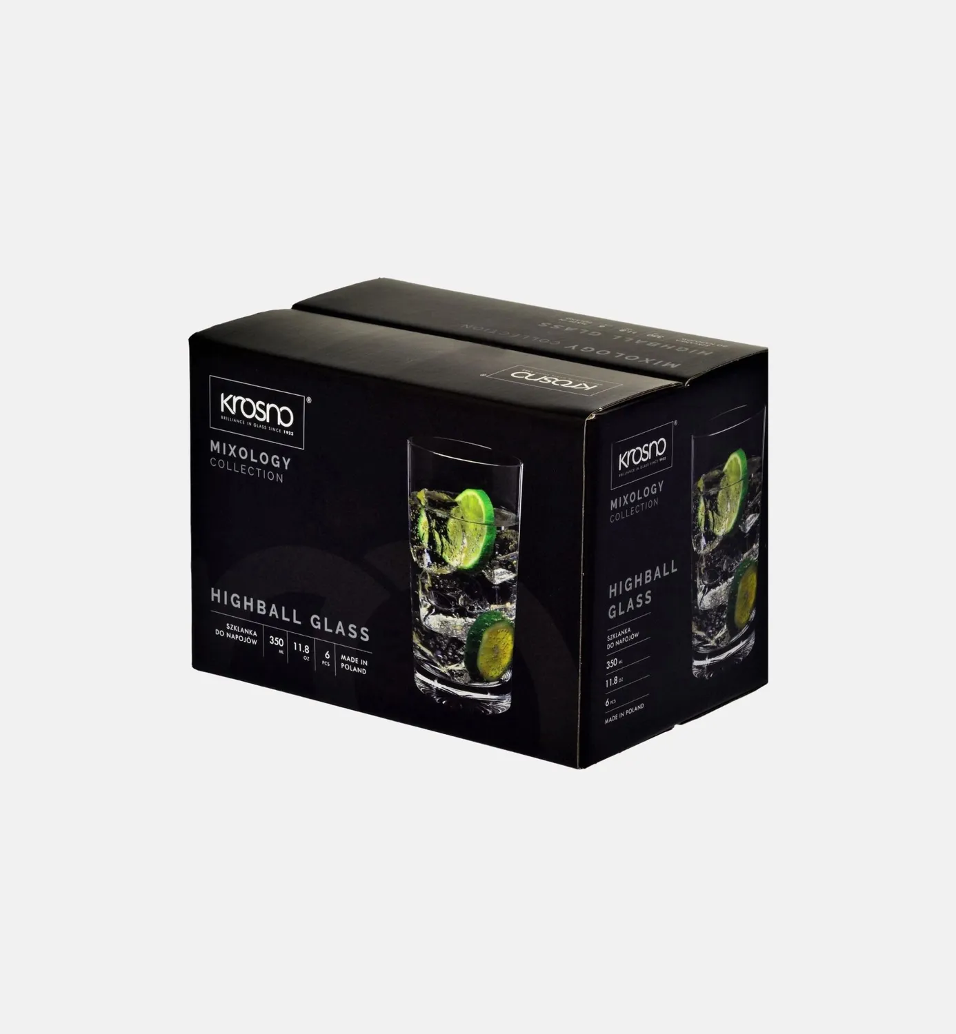 Krosno Mixology longdrinkglas 350 ml med præget bund