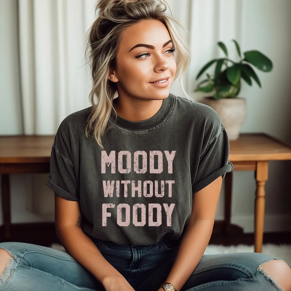 Mugsby Moody without Foody t-shirt peber bomuld Large