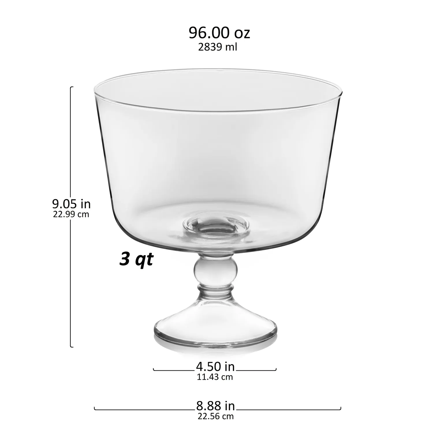 Libbey Selene trifleskål glas 9 tommer klar 1 stk